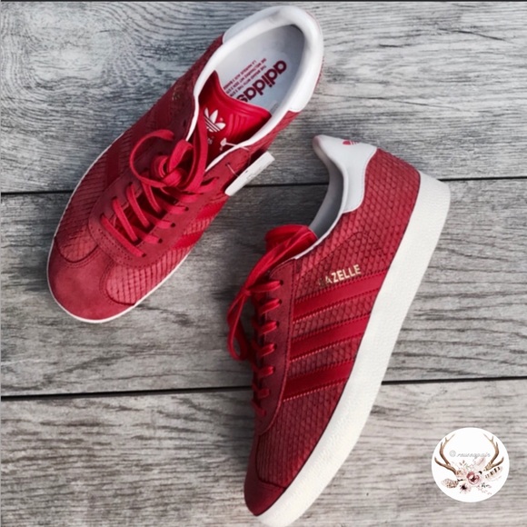 womens red gazelle adidas